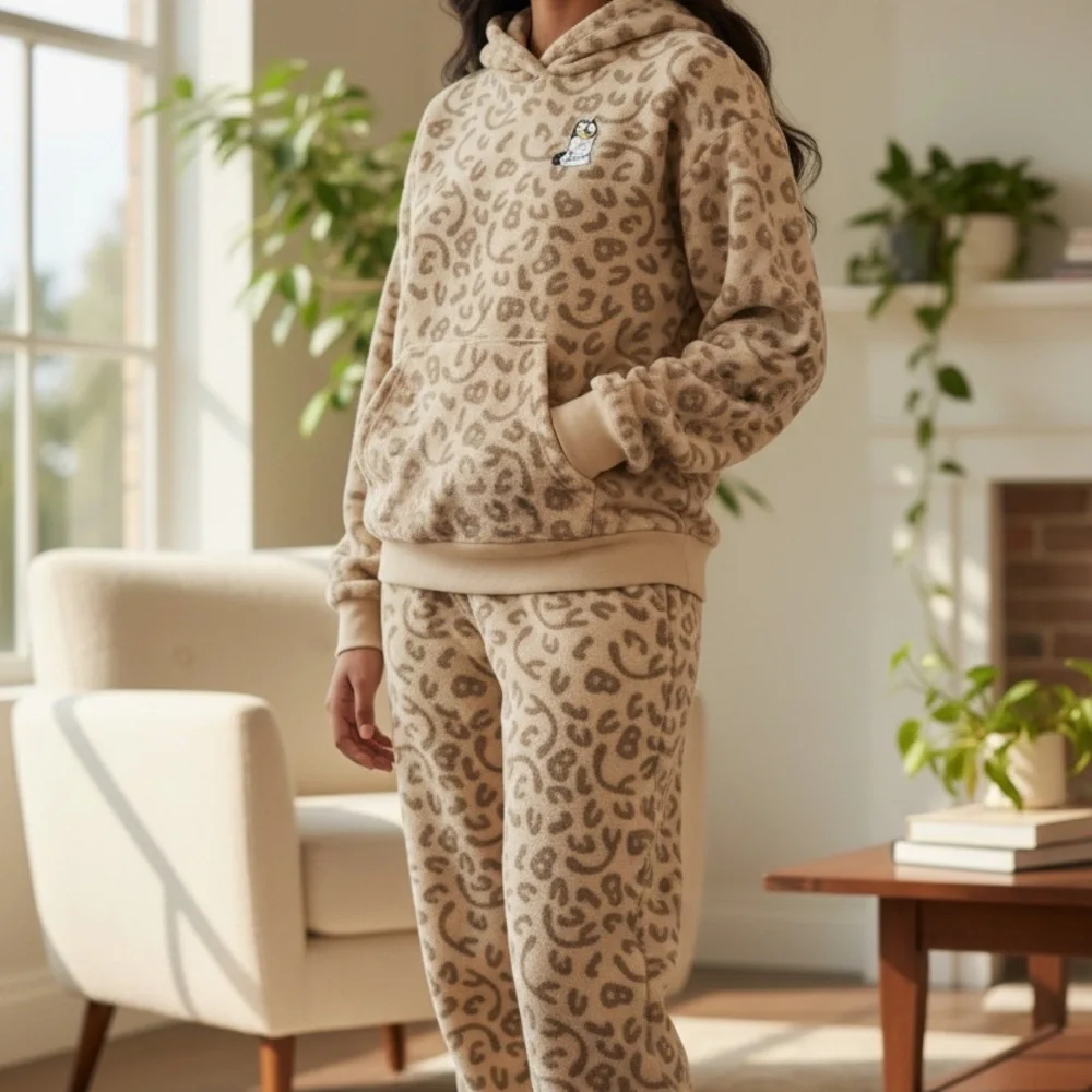 Cozy Kids Leopard‎ Print Matching Set